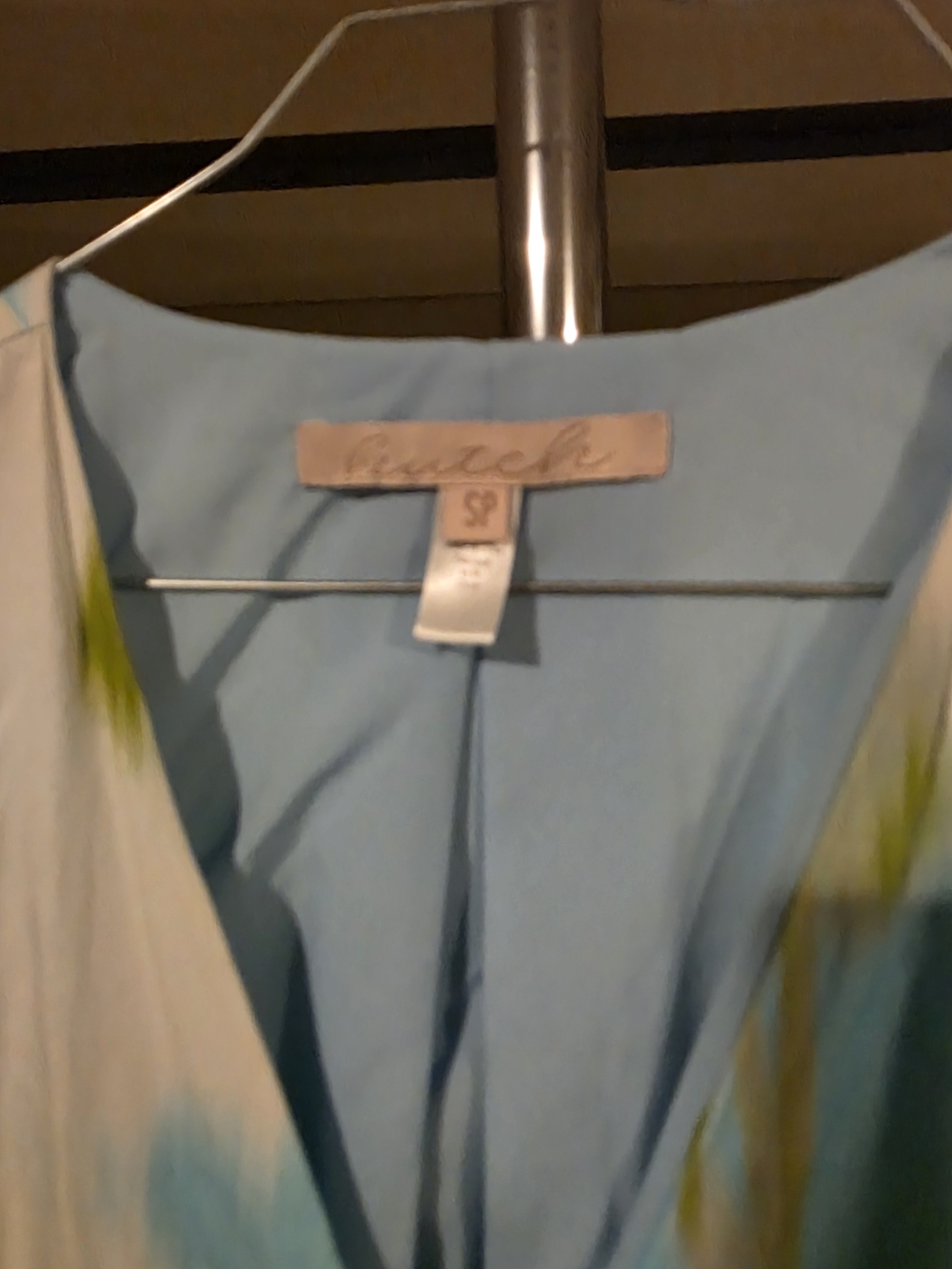 Hutch Blue, White & Yellow Tie-Waist Wrap Midi Dress - Picture 3 of 4